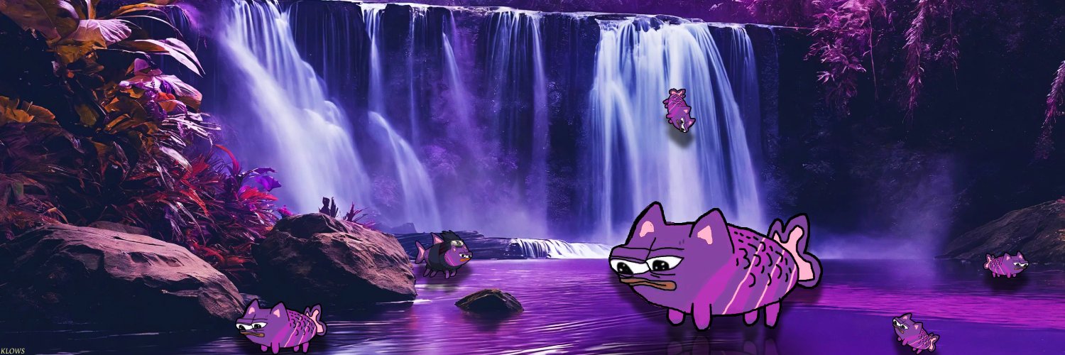 A school of Moyaki swimming under the purple falls